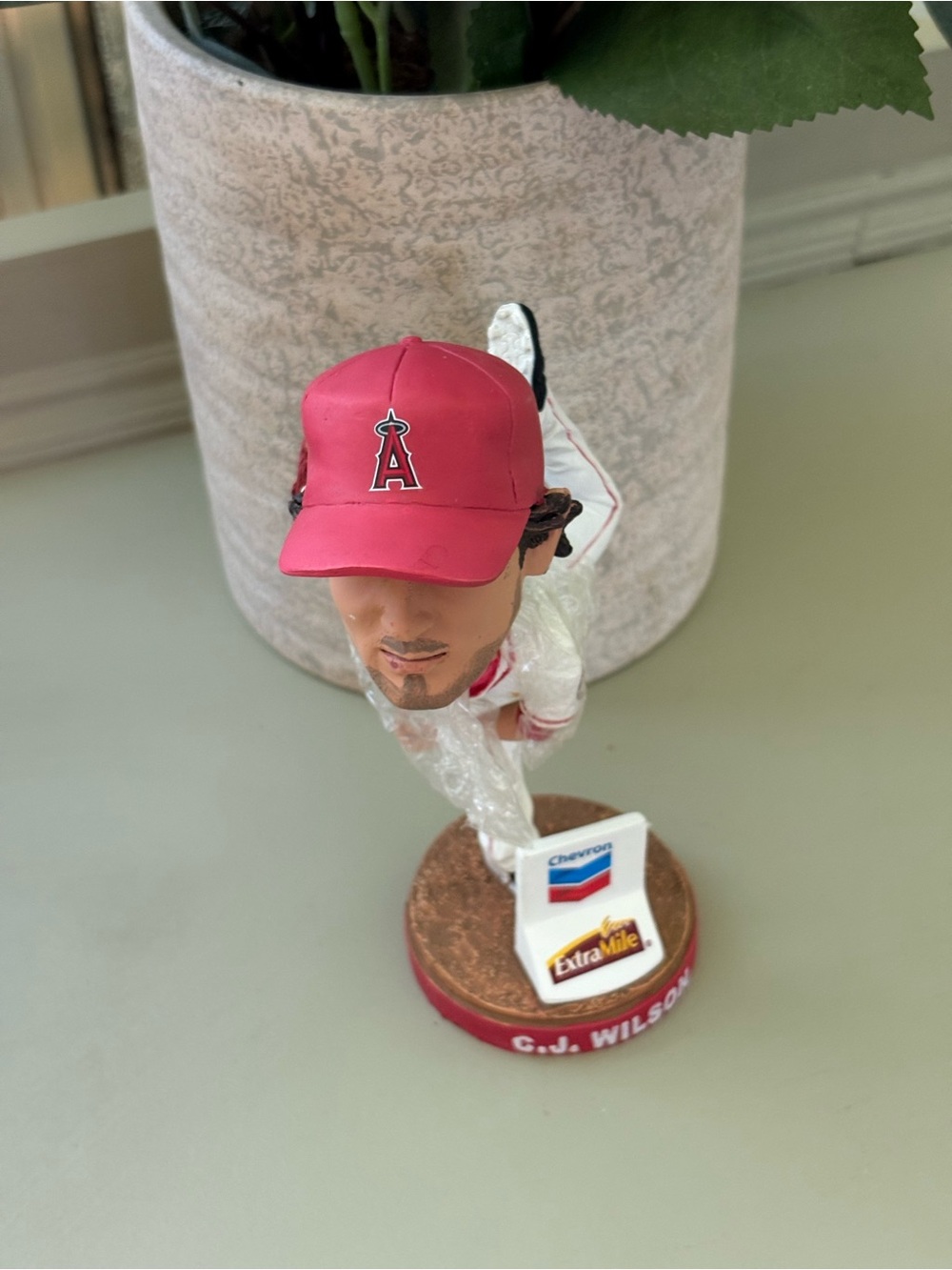 Wilson Red Baseball Team Bobblehead with Team Logo Cap